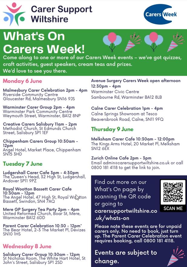 Carer Support Wiltshire Poster